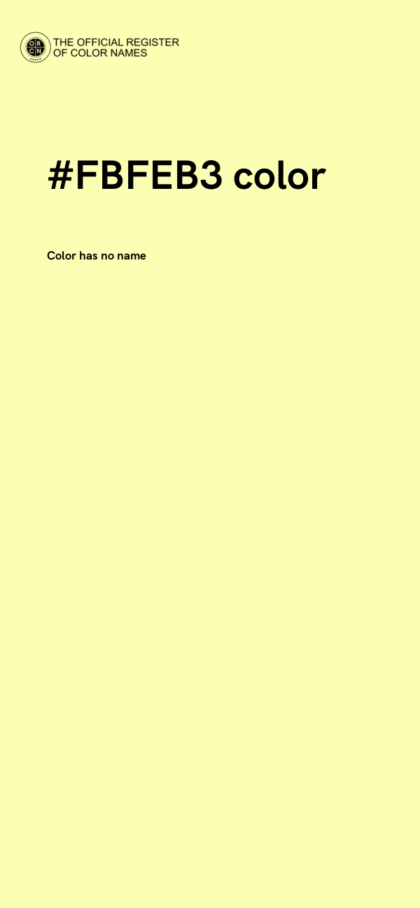 #FBFEB3 color image