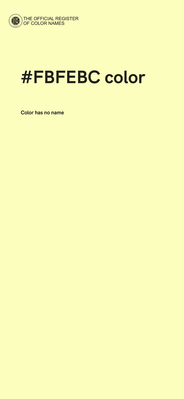 #FBFEBC color image