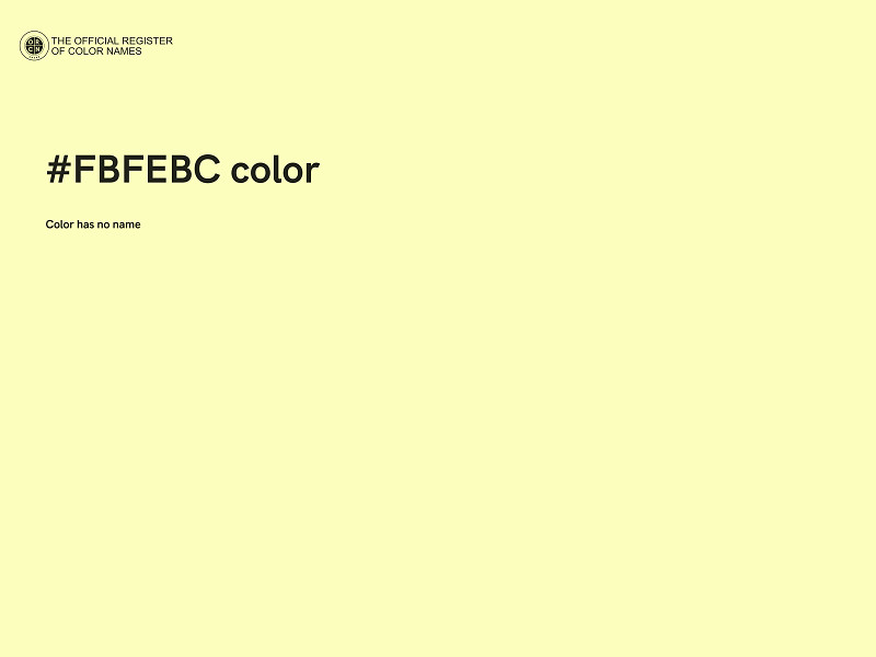 #FBFEBC color image