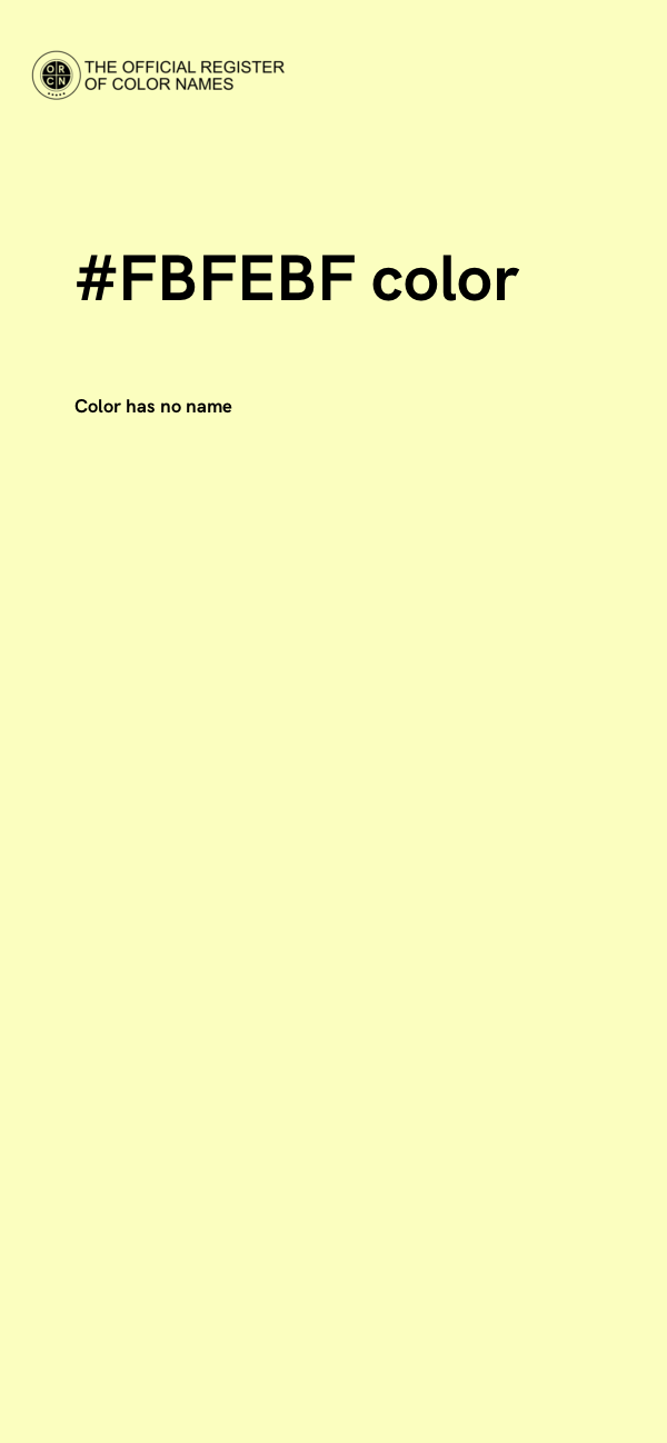 #FBFEBF color image