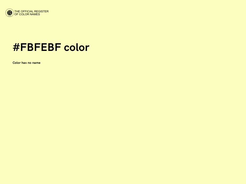 #FBFEBF color image
