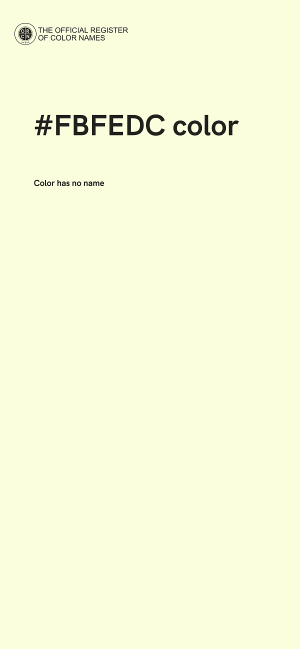 #FBFEDC color image