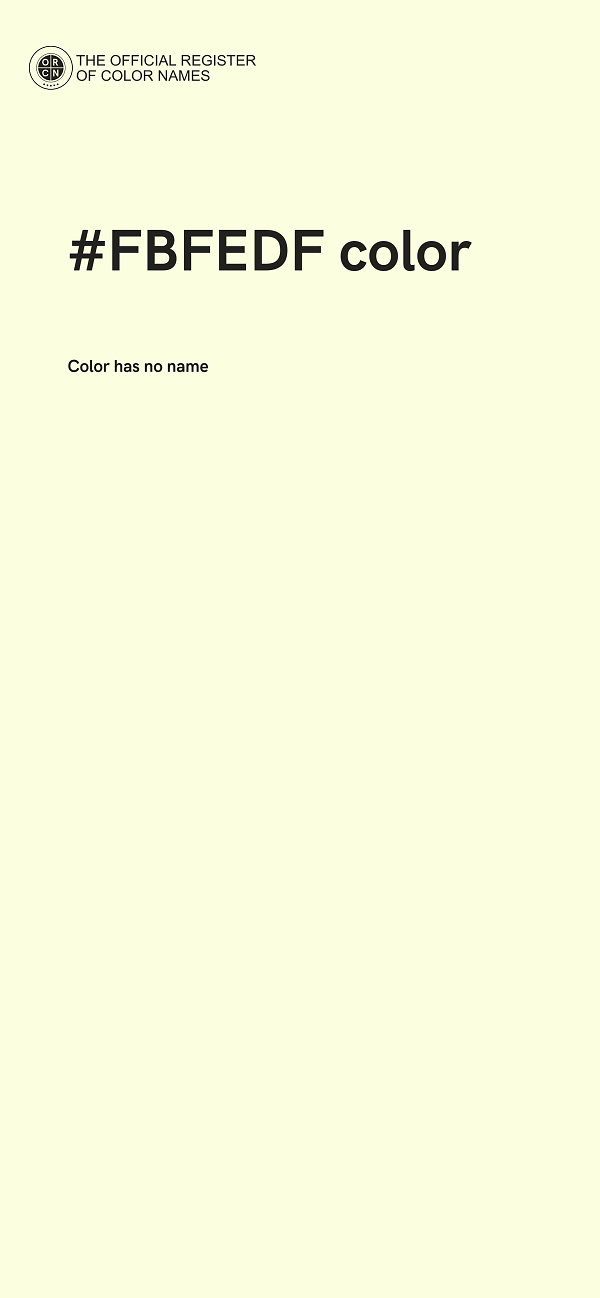 #FBFEDF color image