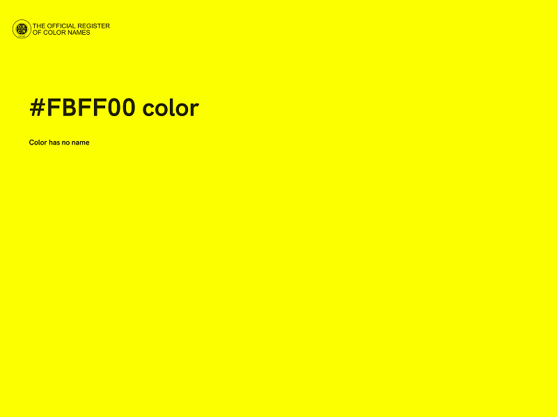 #FBFF00 color image