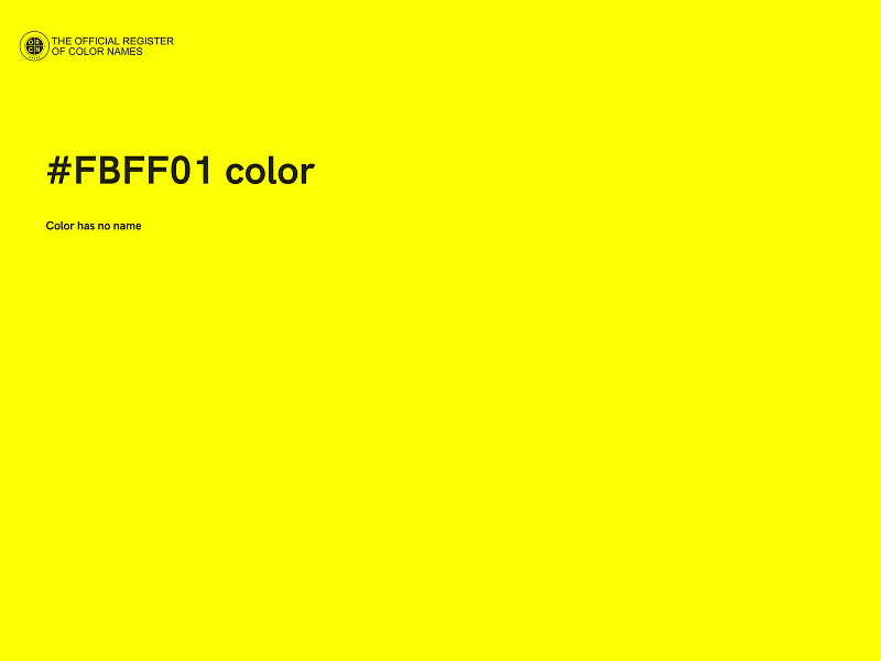 #FBFF01 color image