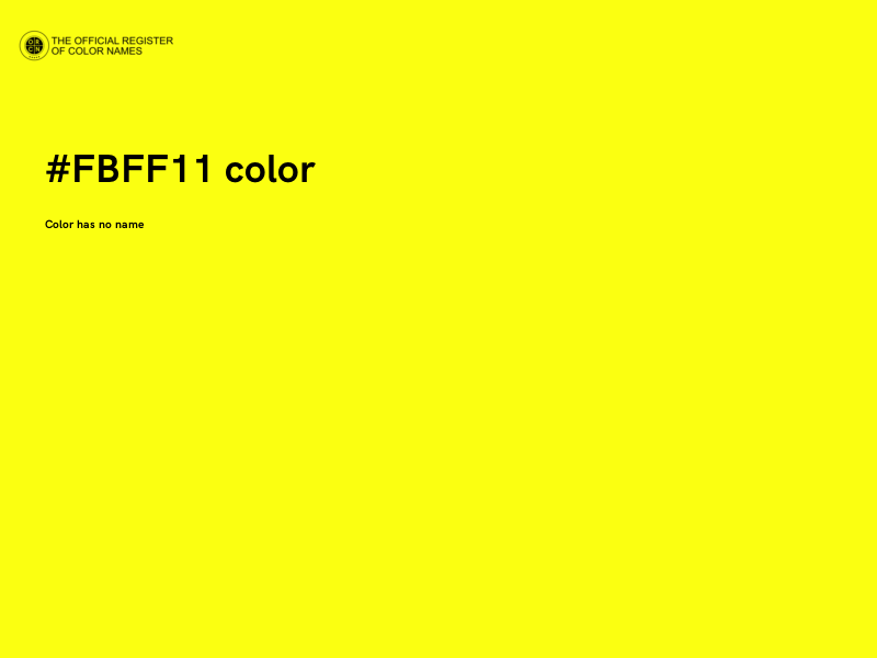 #FBFF11 color image