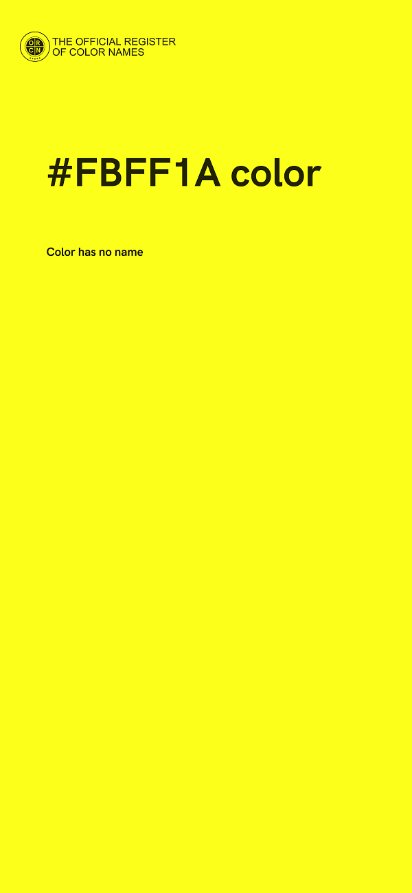 #FBFF1A color image