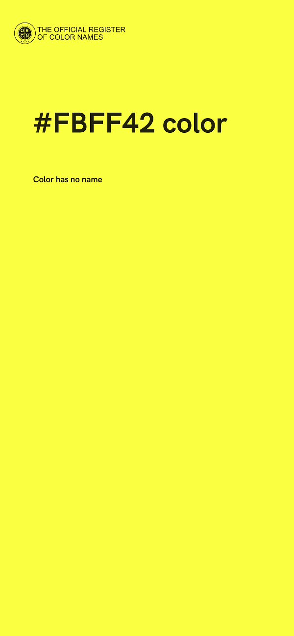 #FBFF42 color image