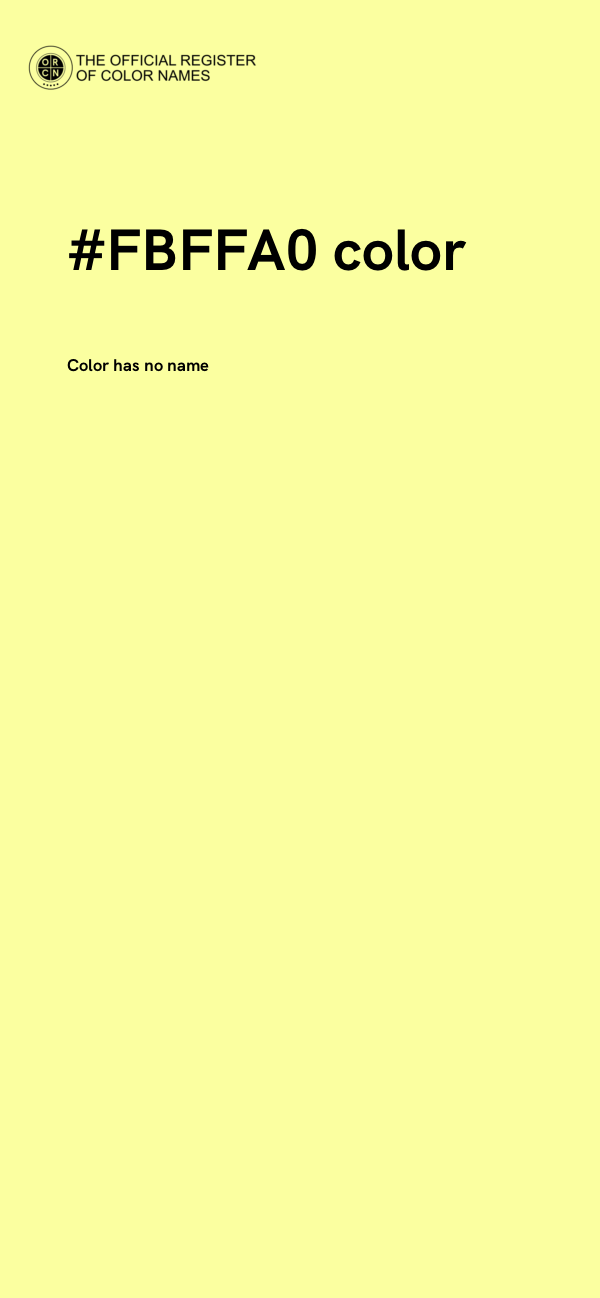 #FBFFA0 color image