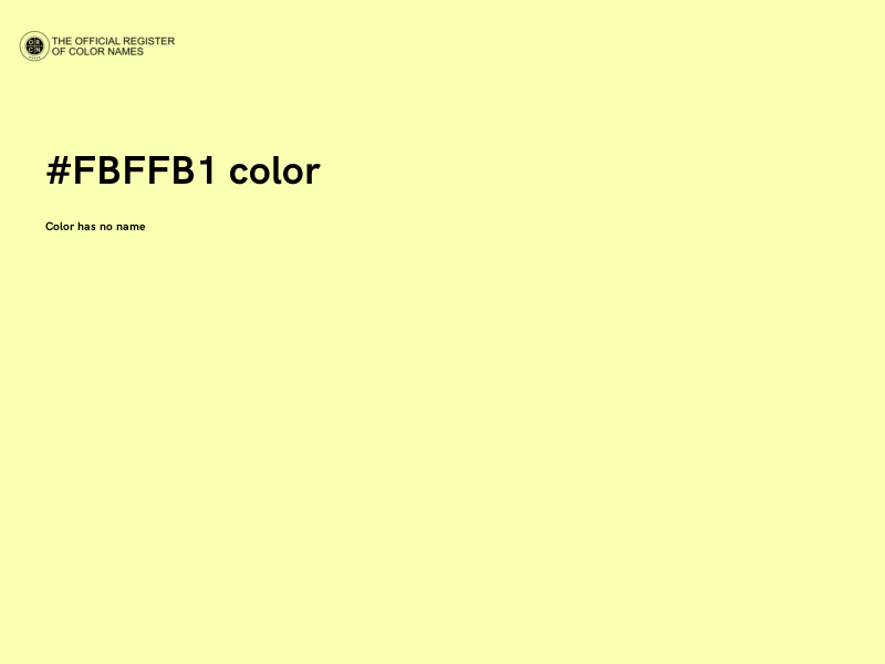 #FBFFB1 color image