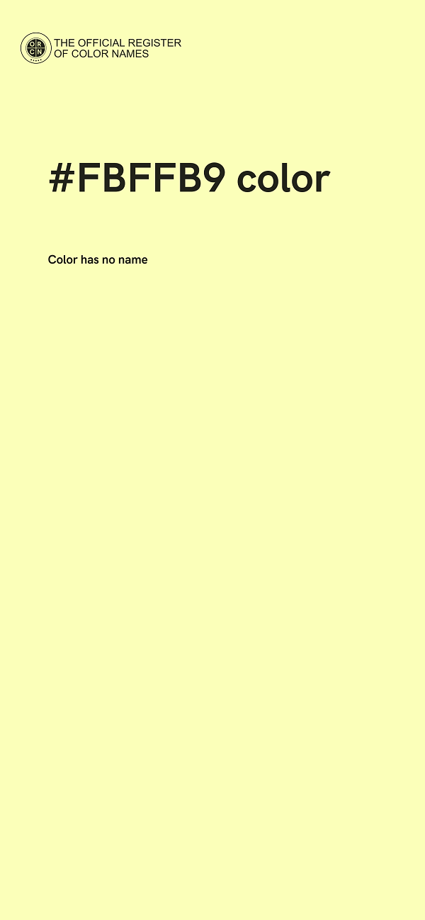 #FBFFB9 color image