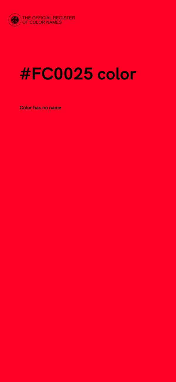 #FC0025 color image