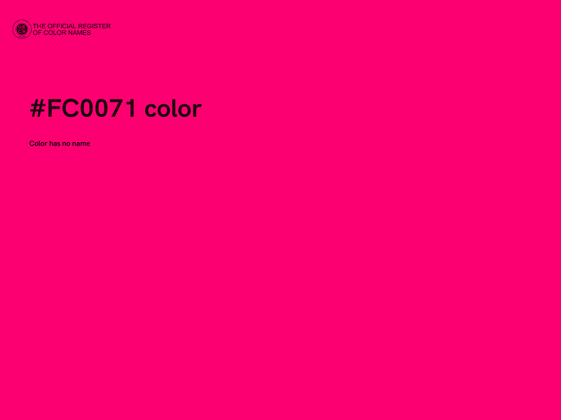 #FC0071 color image