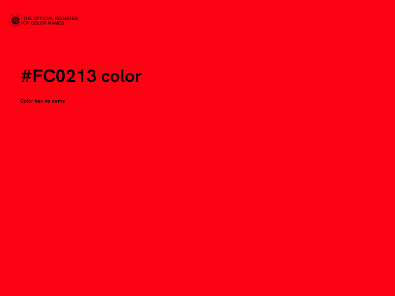 #FC0213 color image