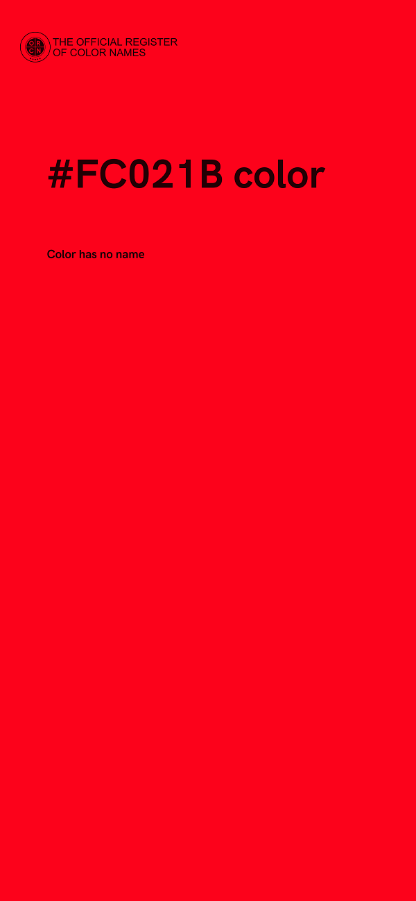 #FC021B color image