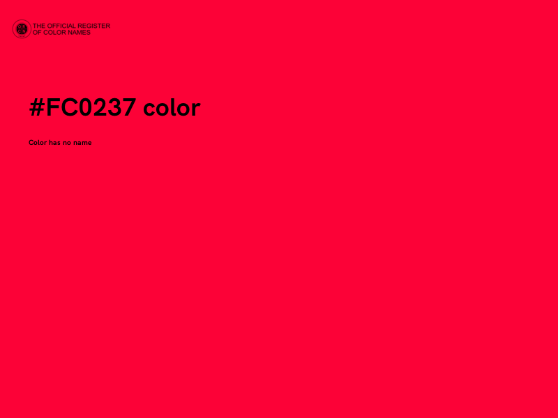 #FC0237 color image
