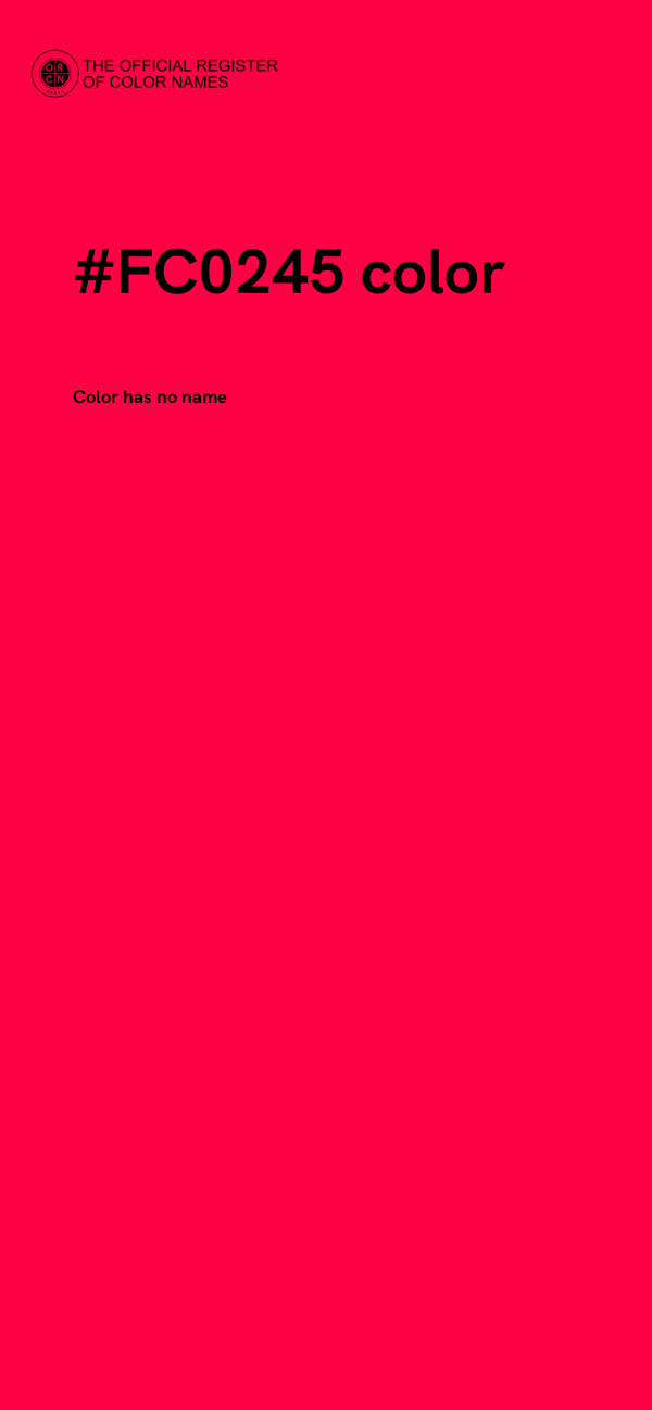 #FC0245 color image