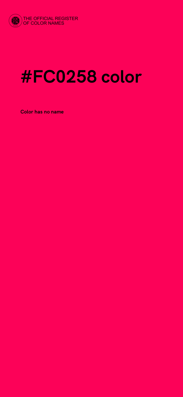 #FC0258 color image