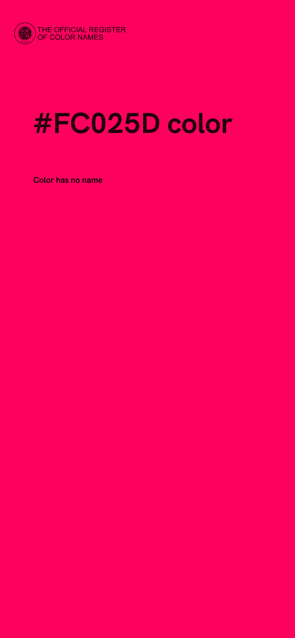 #FC025D color image