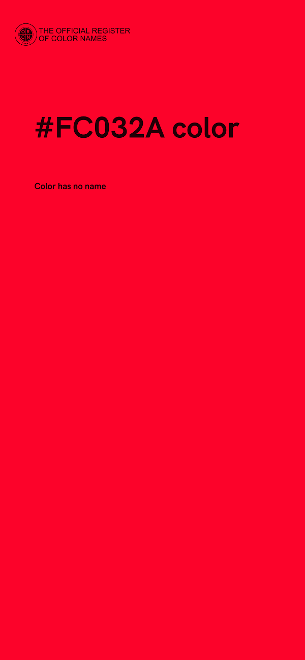 #FC032A color image