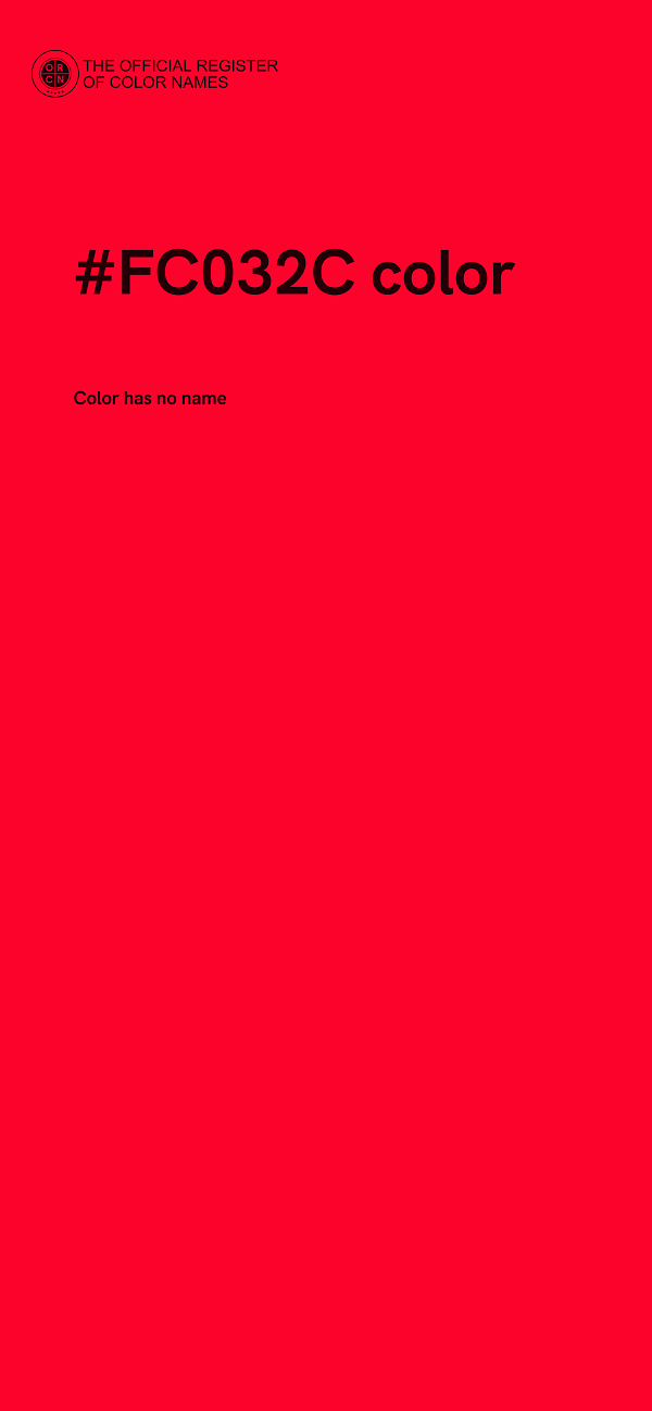 #FC032C color image