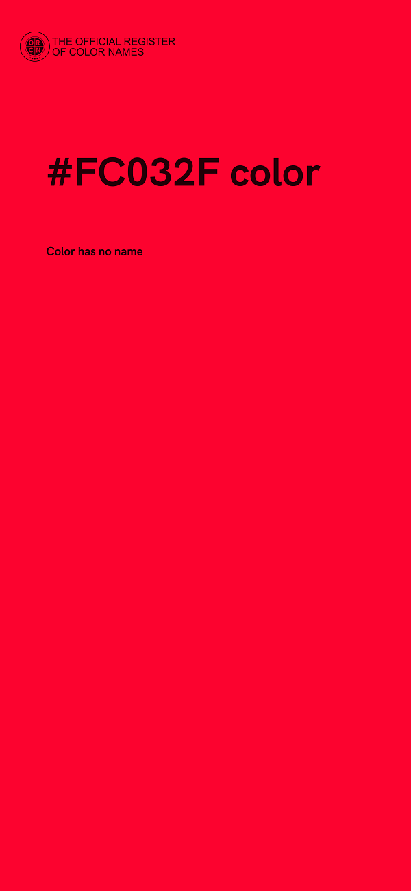 #FC032F color image