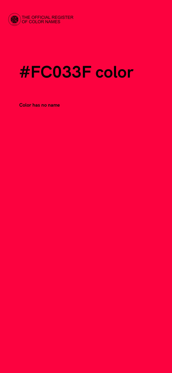 #FC033F color image