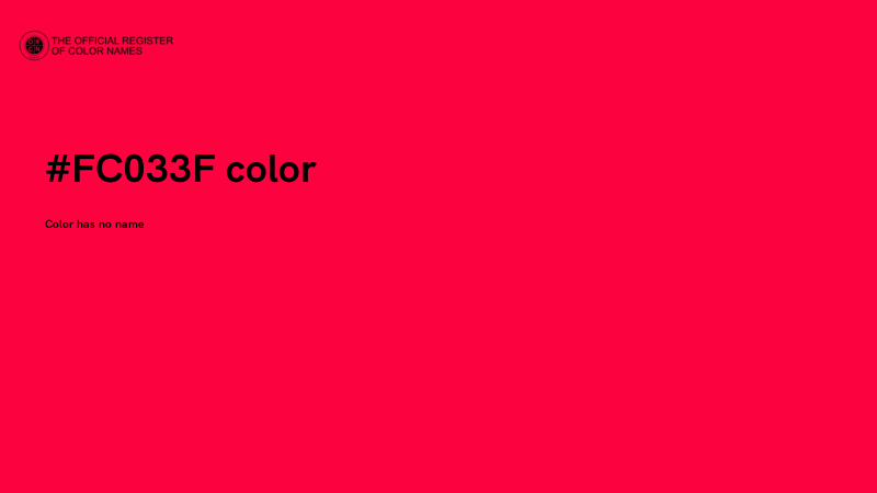 #FC033F color image