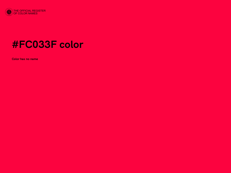 #FC033F color image