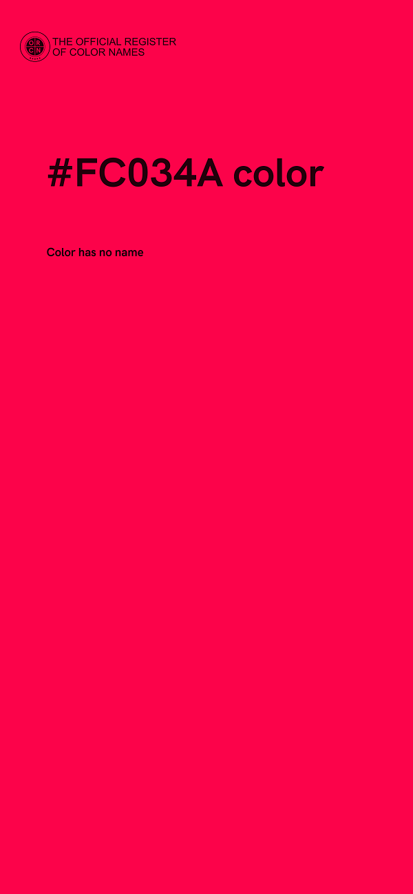 #FC034A color image