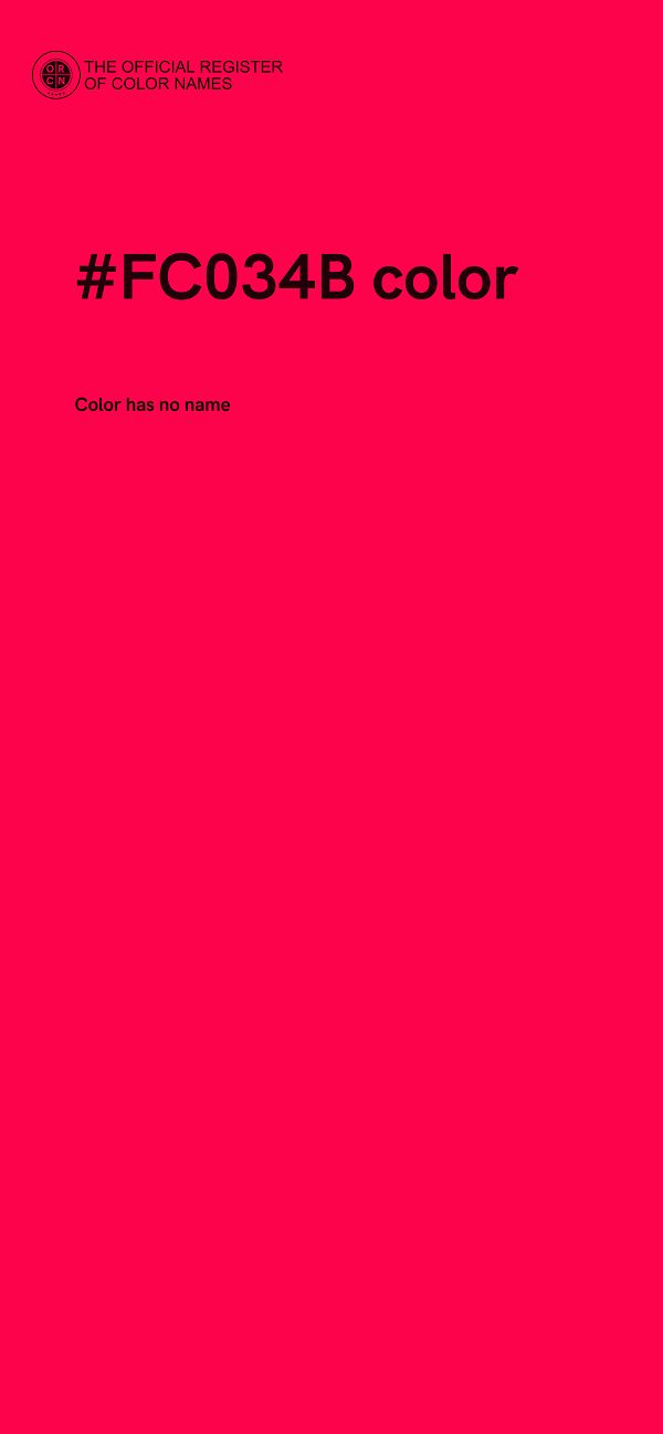 #FC034B color image