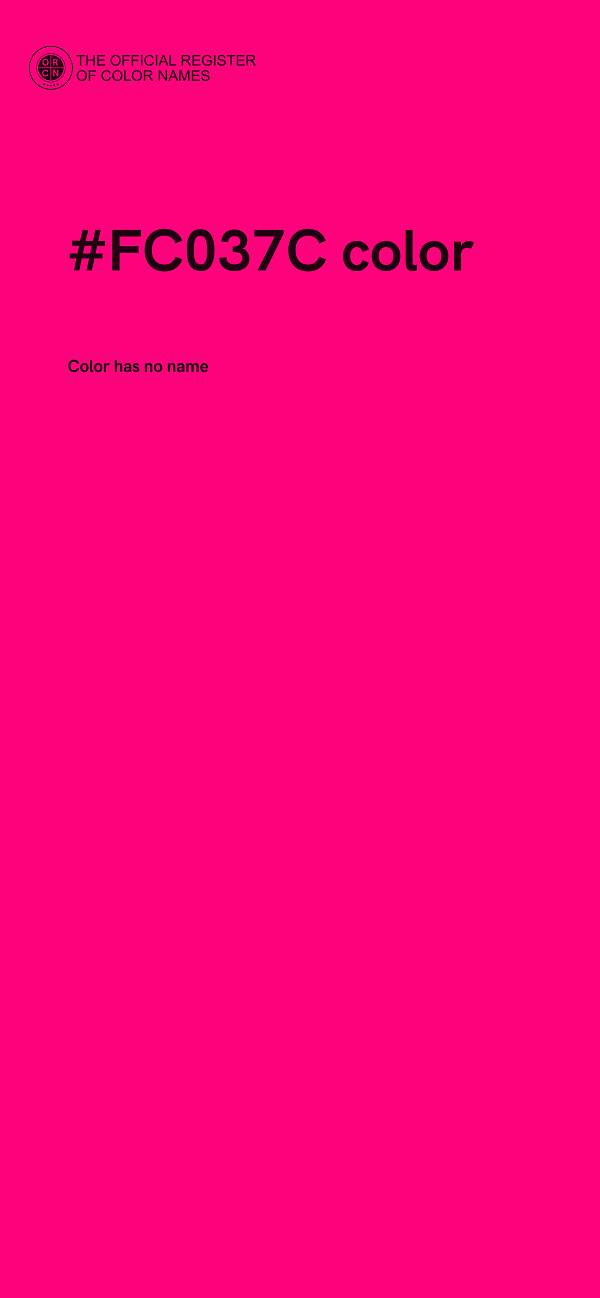 #FC037C color image