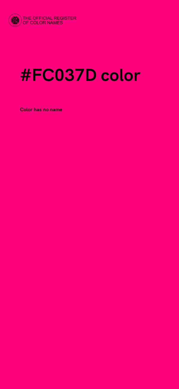 #FC037D color image