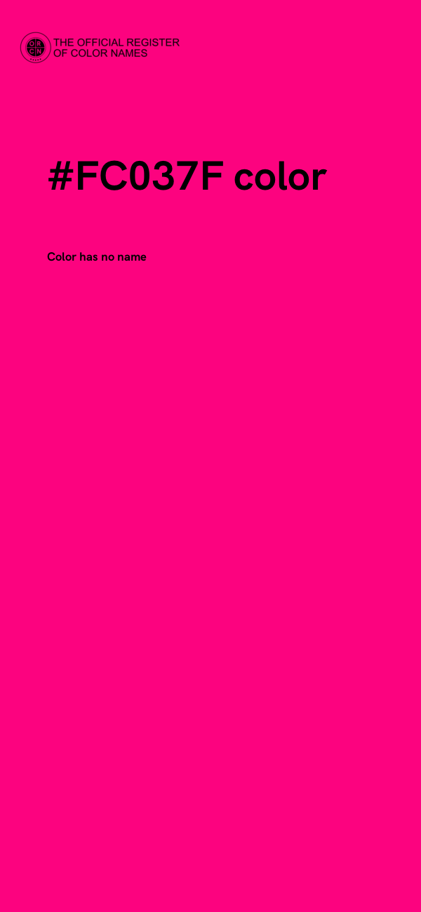 #FC037F color image