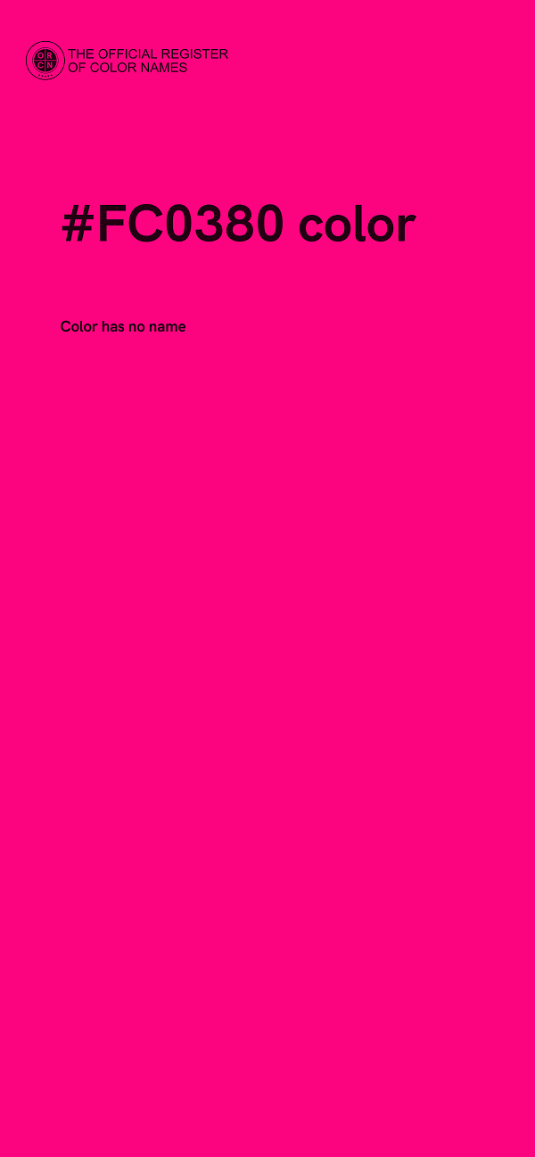 #FC0380 color image