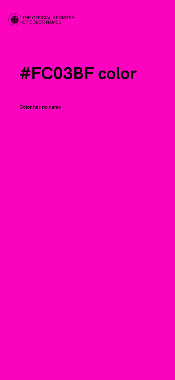 #FC03BF color image