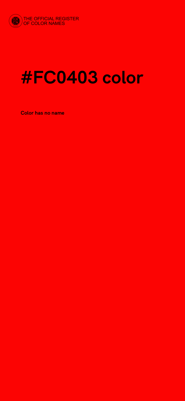 #FC0403 color image