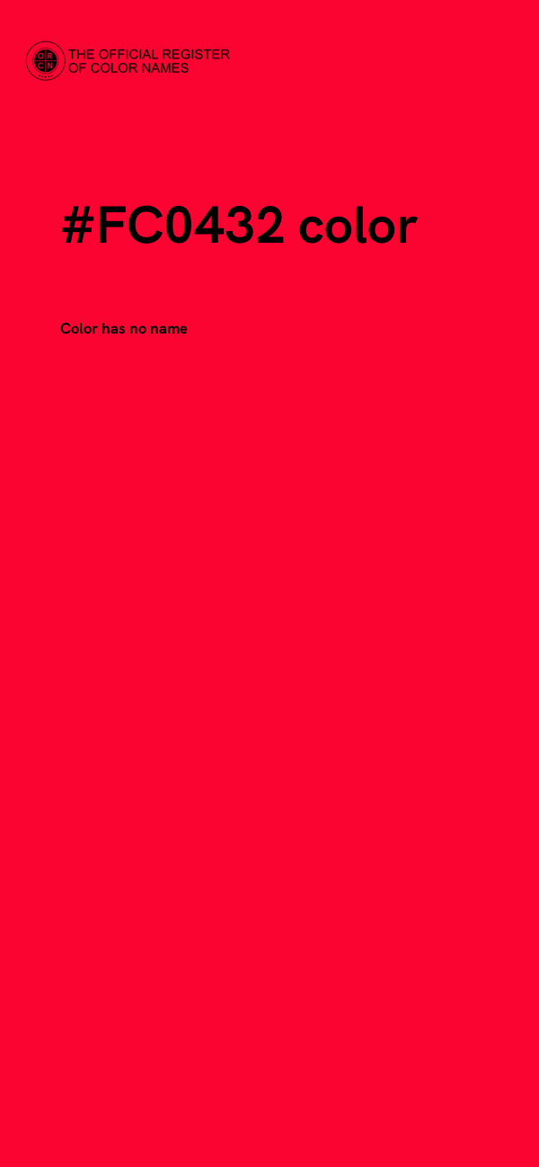 #FC0432 color image