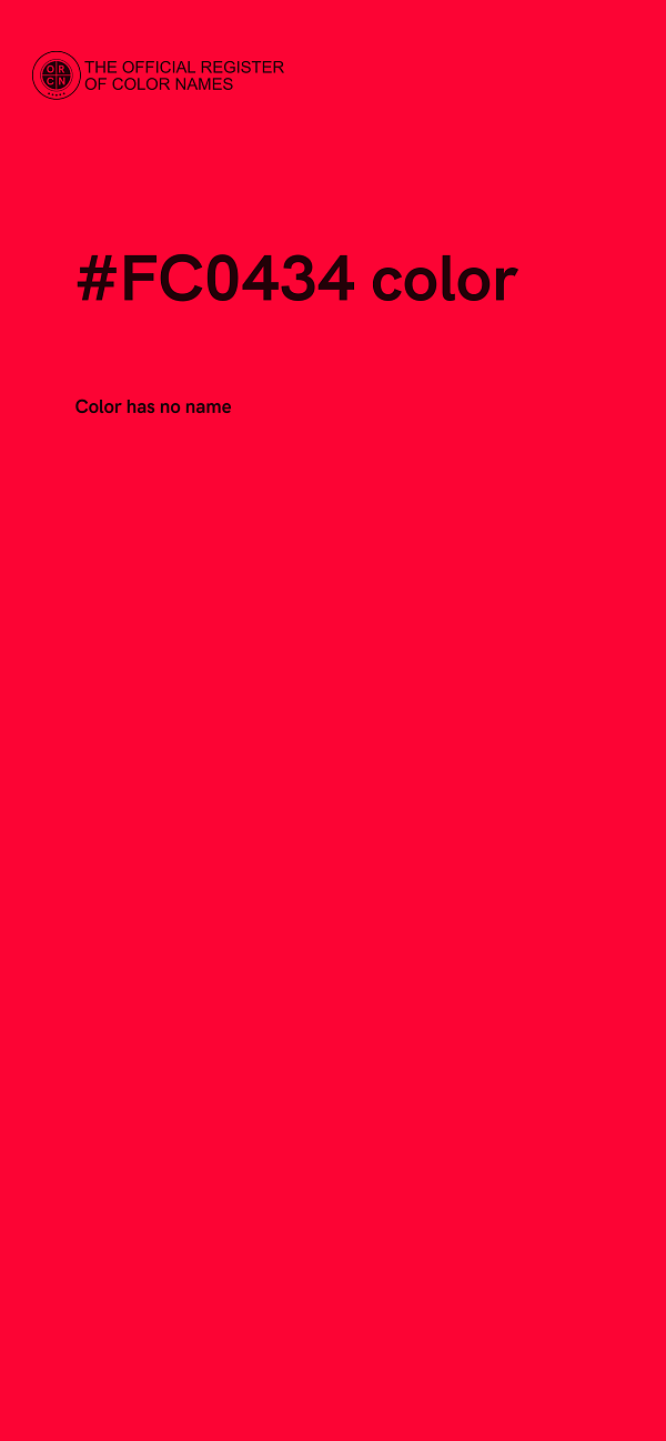 #FC0434 color image