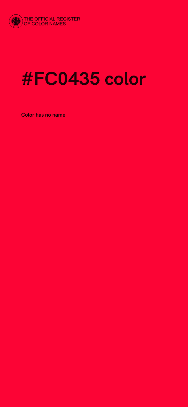 #FC0435 color image
