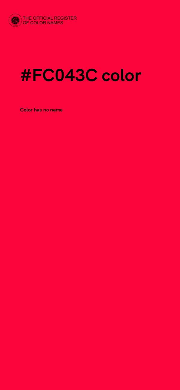 #FC043C color image