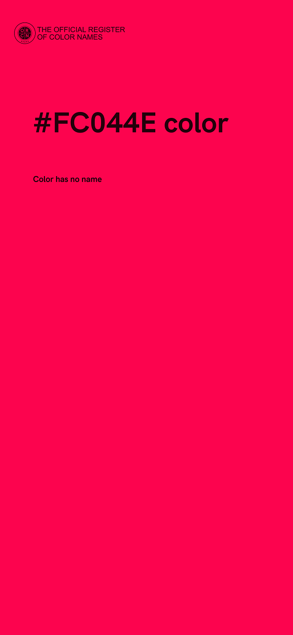 #FC044E color image