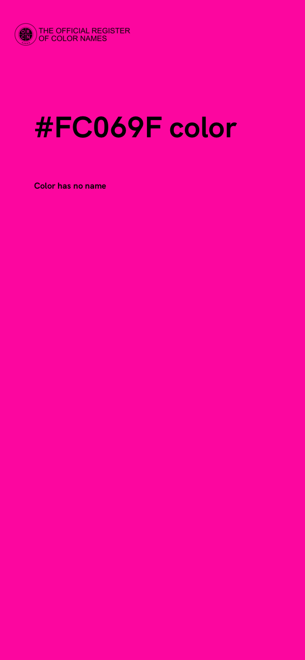 #FC069F color image