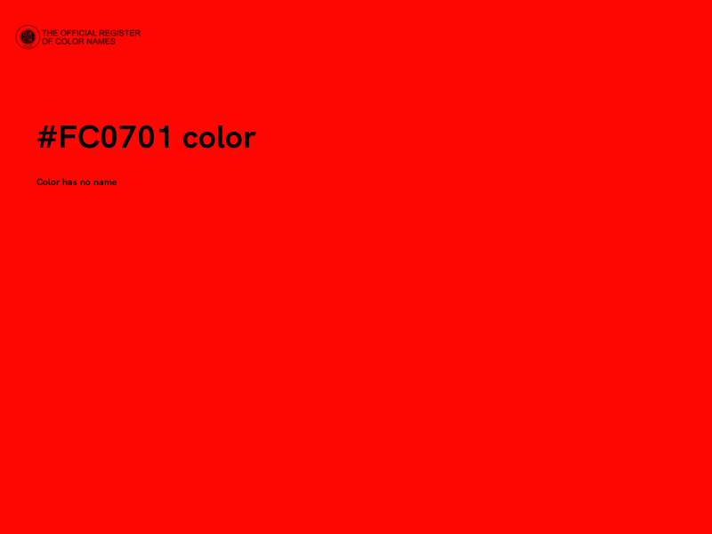 #FC0701 color image