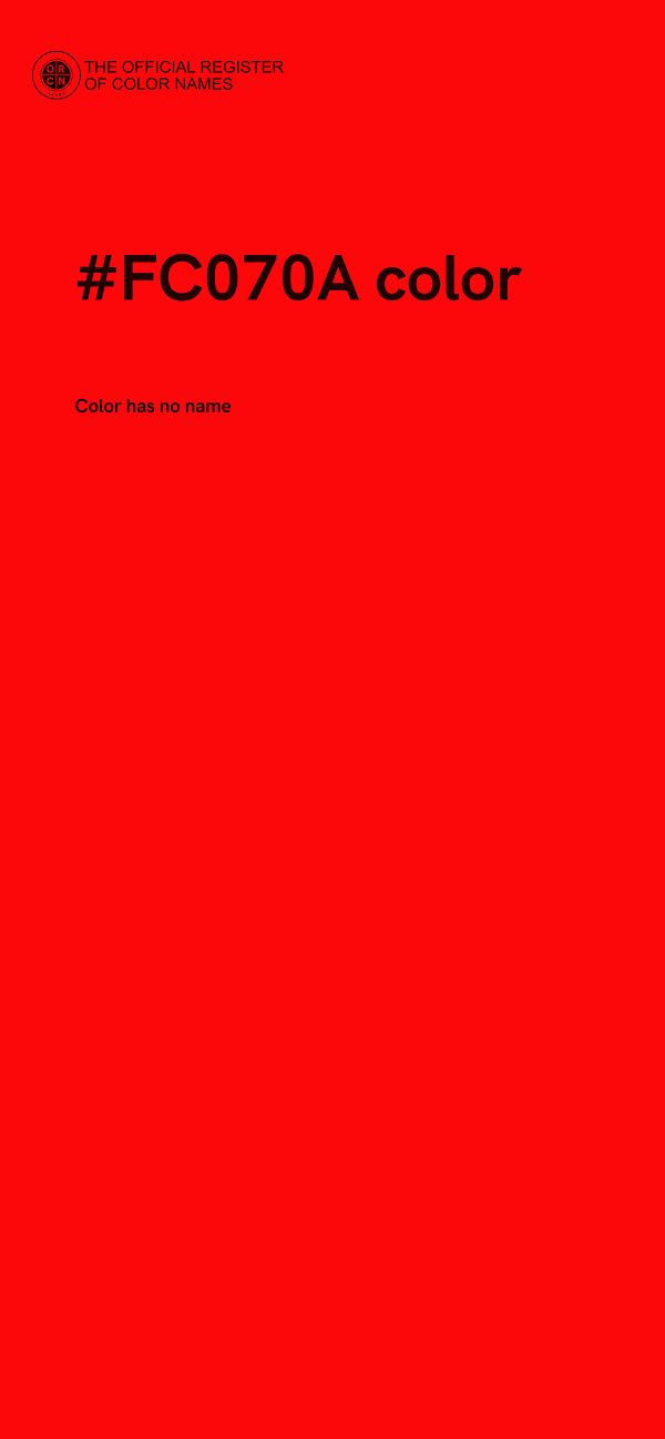 #FC070A color image
