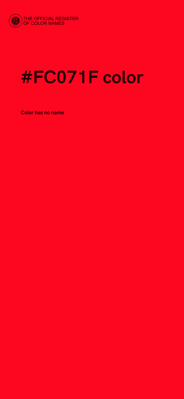 #FC071F color image