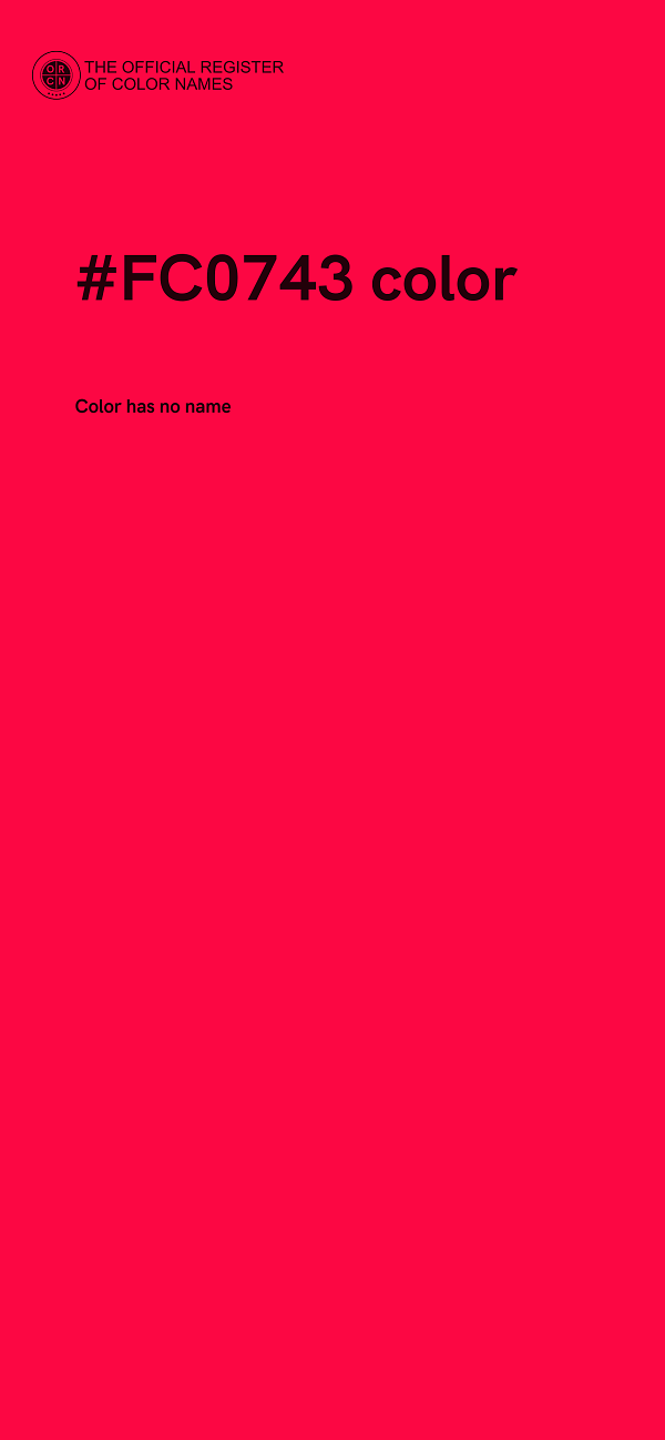 #FC0743 color image