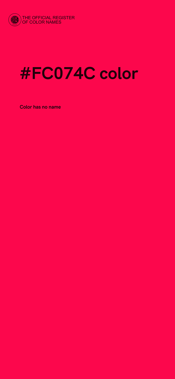 #FC074C color image
