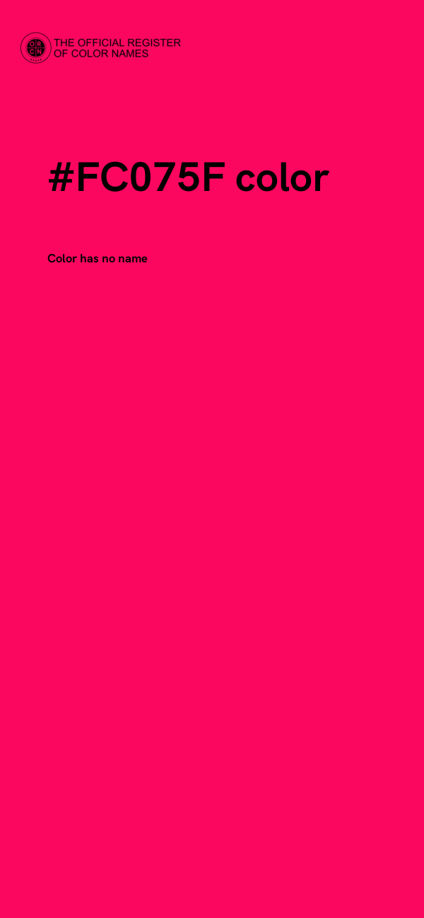 #FC075F color image