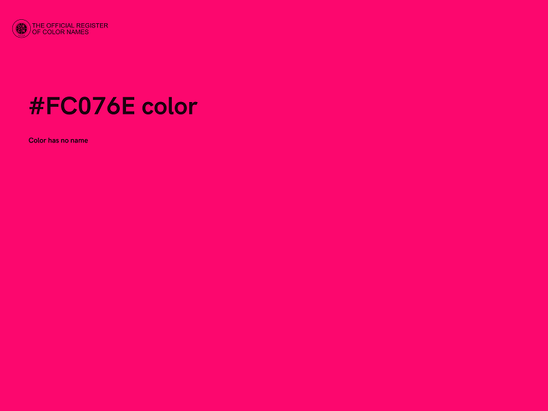 #FC076E color image
